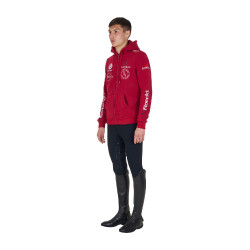 Sudadera con capucha para hombre Equestro con múltiples logotipos Scooter Beige