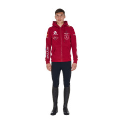 Sudadera con capucha para hombre Equestro con múltiples logotipos Scooter Beige