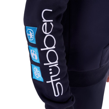 Sudadera con capucha para hombre Equestro con múltiples logotipos Americana marina Azul marino