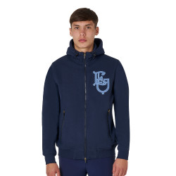 Sudadera de hombre Equestro EQ con cremallera frontal Americana marina Azul marino
