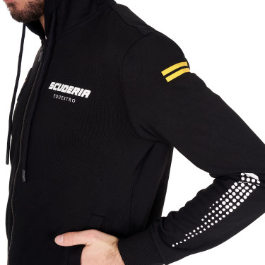 Sudadera con capucha para hombre Equestro Scuderia Negro