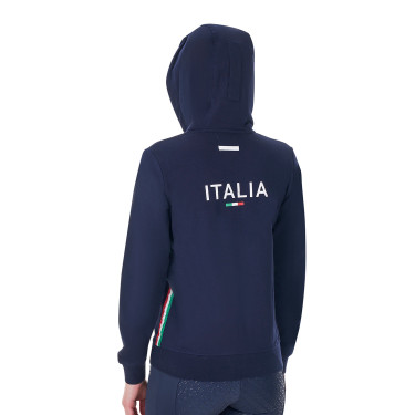 Sudadera polar para mujer Equestro x FISE Americana marina Azul marino