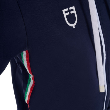 Sudadera polar para mujer Equestro x FISE Americana marina Azul marino