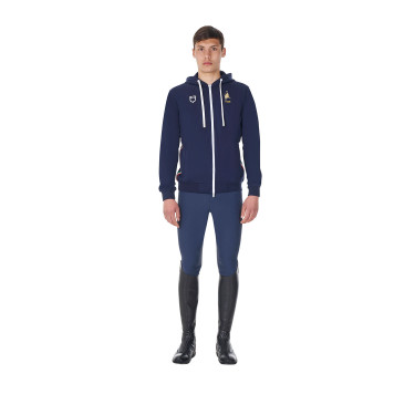 Sudadera polar hombre Equestro x FISE Americana marina Azul marino