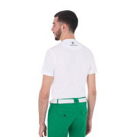 Camiseta de hombre Equestro Horse Club de algodón de manga corta Blanco