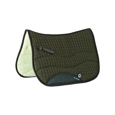 Manta Burioni de algodón/lana Scafarda Verde