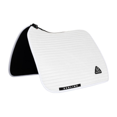 Manta de doma Acavallo Sublime de ante con bandas Blanco