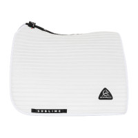 Manta de doma Acavallo Sublime de ante con bandas Blanco