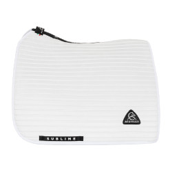 Manta de doma Acavallo Sublime de ante con bandas Blanco