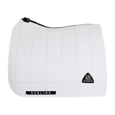 Manta de doma Acavallo Sublime de tejido técnico a cuadros Blanco