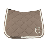 Manta de doma Equestro con cordón trenzado Blanco antiguo / marrón