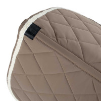 Manta de doma Equestro con cordón trenzado Blanco antiguo / marrón