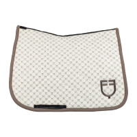 Mantilla de doma Equestro con monograma estampado Blanco antiguo / nogal