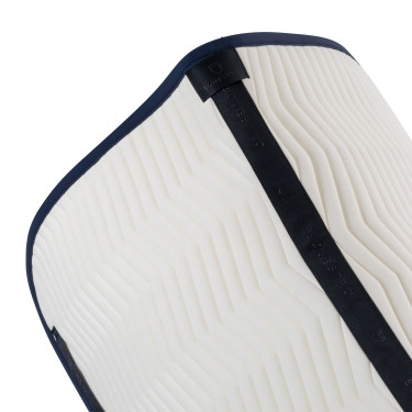 Manta de doma Equestro acolchada Wave en tejido técnico Blanco antiguo / azul marino blazer