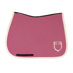Manta de doma Equestro acolchada Wave en tejido técnico Rosa castillo / blanco antiguo Manta de doma Equestro acolchada Wave en tejido técnico Rosa castillo / blanco antiguo