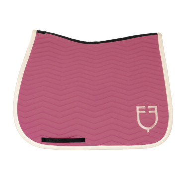 Manta de doma Equestro acolchada Wave en tejido técnico Rosa castillo / blanco antiguo Manta de doma Equestro acolchada Wave en tejido técnico Rosa castillo / blanco antiguo