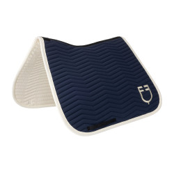 Manta de doma Equestro acolchada Wave en tejido técnico Blazer marino / blanco antiguo Azul marino