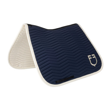 Manta de doma Equestro acolchada Wave en tejido técnico Blazer marino / blanco antiguo Azul marino