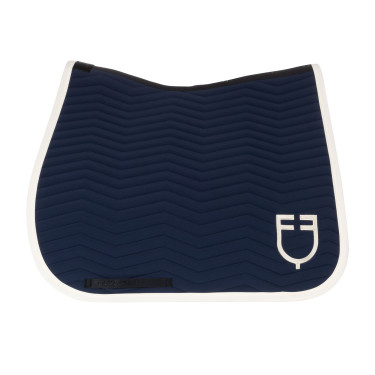 Manta de doma Equestro acolchada Wave en tejido técnico Blazer marino / blanco antiguo Azul marino