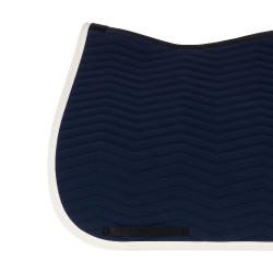 Manta de doma Equestro acolchada Wave en tejido técnico Blazer marino / blanco antiguo Azul marino