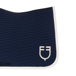 Manta de doma Equestro acolchada Wave en tejido técnico Blazer marino / blanco antiguo Azul marino