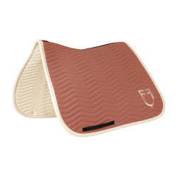 Manta de doma Equestro acolchada Wave en tejido técnico Redwood / blanco antiguo Rojo