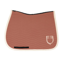 Manta de doma Equestro acolchada Wave en tejido técnico Redwood / blanco antiguo Rojo
