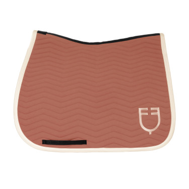 Manta de doma Equestro acolchada Wave en tejido técnico Redwood / blanco antiguo Rojo