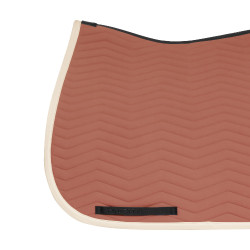 Manta de doma Equestro acolchada Wave en tejido técnico Redwood / blanco antiguo Rojo