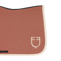 Manta de doma Equestro acolchada Wave en tejido técnico Redwood / blanco antiguo Rojo