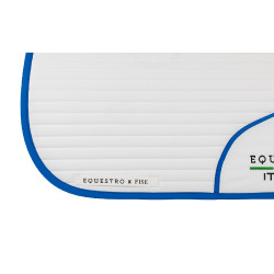 Manta de doma Equestro x FISE con logo bordado Blanco / azul de Saboya