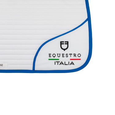 Manta de doma Equestro x FISE con logo bordado Blanco / azul de Saboya