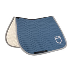 Manta de salto Equestro acolchada Wave en tejido técnico Mar de Bering / gris escarchado Azul Manta de salto Equestro acolchada Wave en tejido técnico Mar de Bering / gris escarchado Azul