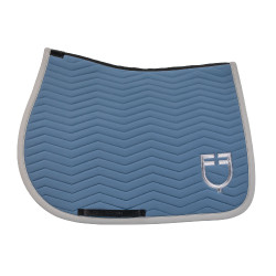 Manta de salto Equestro acolchada Wave en tejido técnico Mar de Bering / gris escarchado Azul Manta de salto Equestro acolchada Wave en tejido técnico Mar de Bering / gris escarchado Azul