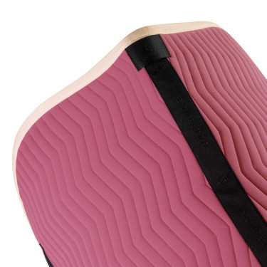 Manta de salto Equestro acolchada Wave en tejido técnico Rosa castillo / blanco antiguo