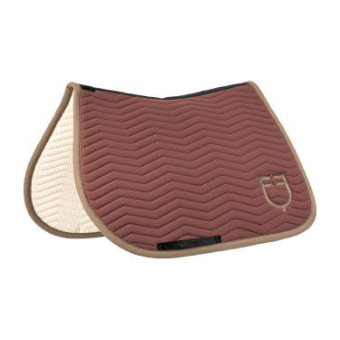 Manta de salto Equestro acolchada Wave en tejido técnico Marrón / nogal Marr&amp;amp;amp;oacute;n