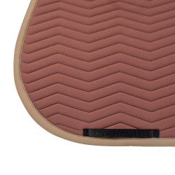 Manta de salto Equestro acolchada Wave en tejido técnico Marrón / nogal Marr&amp;amp;amp;oacute;n