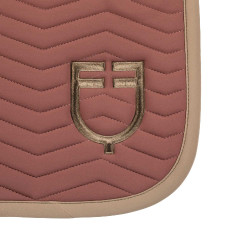 Manta de salto Equestro acolchada Wave en tejido técnico Marrón / nogal Marr&amp;amp;amp;oacute;n
