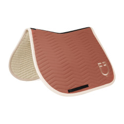 Manta de salto Equestro acolchada Wave en tejido técnico Redwood / blanco antiguo Rojo Manta de salto Equestro acolchada Wave en tejido técnico Redwood / blanco antiguo Rojo