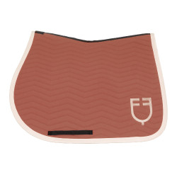 Manta de salto Equestro acolchada Wave en tejido técnico Redwood / blanco antiguo Rojo Manta de salto Equestro acolchada Wave en tejido técnico Redwood / blanco antiguo Rojo