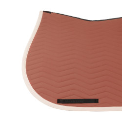 Manta de salto Equestro acolchada Wave en tejido técnico Redwood / blanco antiguo Rojo Manta de salto Equestro acolchada Wave en tejido técnico Redwood / blanco antiguo Rojo