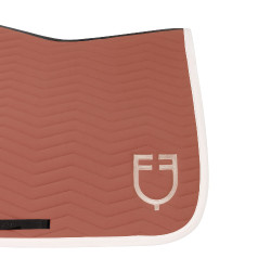 Manta de salto Equestro acolchada Wave en tejido técnico Redwood / blanco antiguo Rojo Manta de salto Equestro acolchada Wave en tejido técnico Redwood / blanco antiguo Rojo
