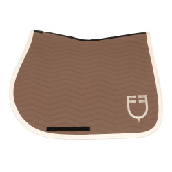 Manta de salto Equestro acolchada Wave en tejido técnico Nogal / blanco antiguo Marrón Manta de salto Equestro acolchada Wave en tejido técnico Nogal / blanco antiguo Marrón