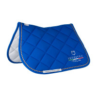 Manta de salto Equestro x FISE con ribete de bandera italiana Azul de Savoie