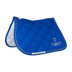 Manta de salto Equestro x FISE con ribete de bandera italiana Azul de Savoie
