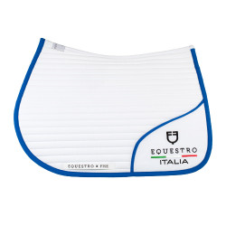 Mantilla de salto Equestro x FISE con logo bordado Blanco / azul de Saboya Mantilla de salto Equestro x FISE con logo bordado Blanco / azul de Saboya