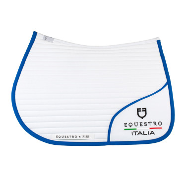 Mantilla de salto Equestro x FISE con logo bordado Blanco / azul de Saboya