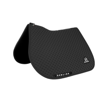 Manta de salto Acavallo Sublime en tejido técnico con lunares Negro