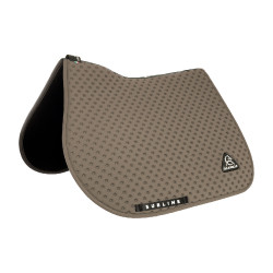 Manta de salto Acavallo Sublime en tejido técnico con lunares Tierra Marr&amp;oacute;n