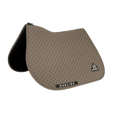 Manta de salto Acavallo Sublime en tejido técnico con lunares Tierra Marr&amp;oacute;n